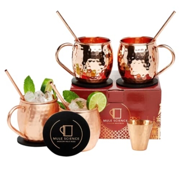 Pure Copper Moscow Mule Mugs Set of 4 for Gifting