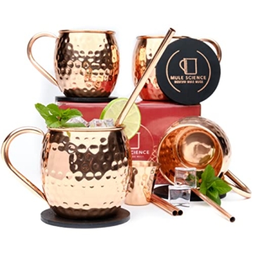 Pure Copper Moscow Mule Mugs Set of 4 for Gifting