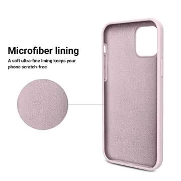 OTOFLY Compatible with iPhone 12 Pro Max Case 6.7 inch(2020),[Silky and Soft Touch Series] Premium Soft Liquid Silicone Rubber Full-Body Protective Bumper Case (Ice Pink)