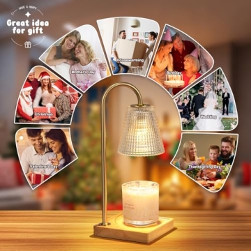 Stylish Hong-in Candle Warmer Lamp: Dimmable & Timer