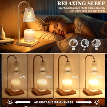 Stylish Hong-in Candle Warmer Lamp: Dimmable & Timer
