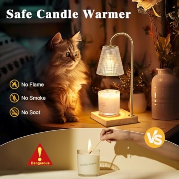 Stylish Hong-in Candle Warmer Lamp: Dimmable & Timer