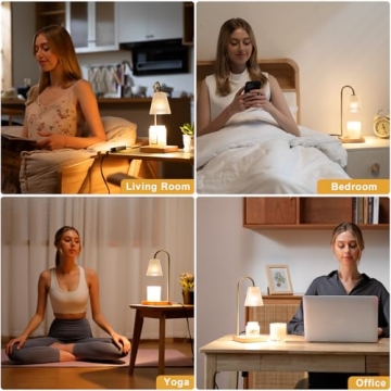 Stylish Hong-in Candle Warmer Lamp: Dimmable & Timer