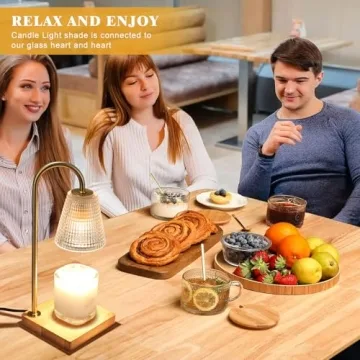 Stylish Hong-in Candle Warmer Lamp: Dimmable & Timer