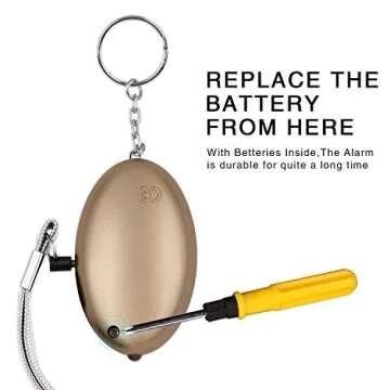 KOSIN Safe Sound Personal Alarm, 3 Pack 145DB Personal Security Alarm Keychain with LED Lights, Emergency Safety Alarm for Women, Men, Children, Elderly