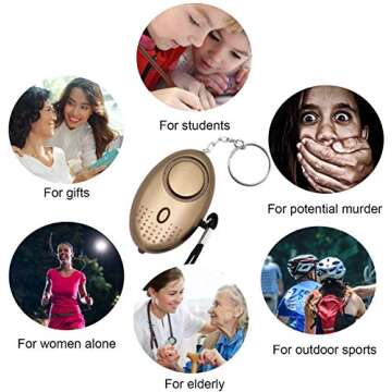 KOSIN Safe Sound Personal Alarm, 3 Pack 145DB Personal Security Alarm Keychain with LED Lights, Emergency Safety Alarm for Women, Men, Children, Elderly