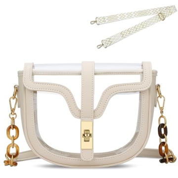 KKXIU Stylish Clear Crossbody Purse for Concerts & Sports Events