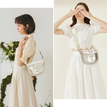 KKXIU Clear Crossbody Bag - Stylish Stadium Approved Purse