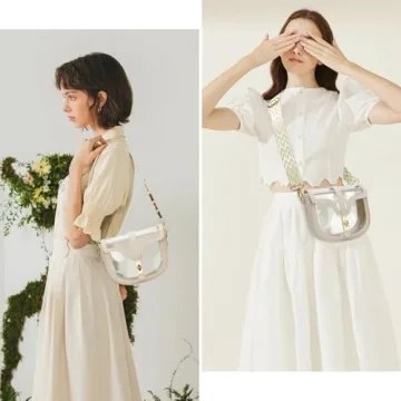 KKXIU Clear Crossbody Bag - Stylish Stadium Approved Purse