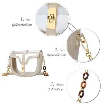 KKXIU Clear Crossbody Bag - Stylish Stadium Approved Purse