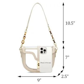 KKXIU Clear Crossbody Bag - Stylish Stadium Approved Purse