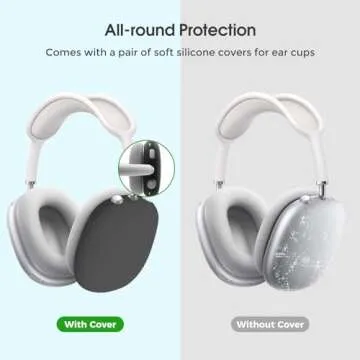 ProCase Hard Case for AirPods Max, Travel Carrying Headphone Case with Silicone Earpad Cover & Mesh ...