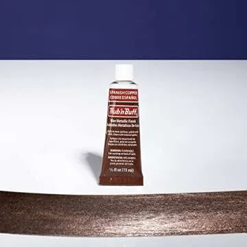 AMACO Rub n Buff Wax Metallic Finish - Rub n Buff Spanish Copper 15ml Tube - Versatile Gilding Wax f...