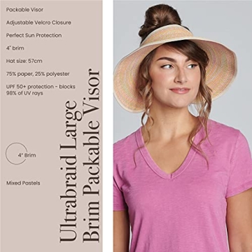 UPF 50 Adjustable Ultrabraid Visor by San Diego Hat Co