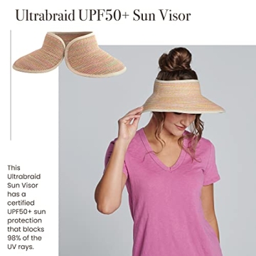 UPF 50 Adjustable Ultrabraid Visor by San Diego Hat Co