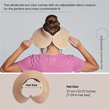 UPF 50 Adjustable Ultrabraid Visor by San Diego Hat Co