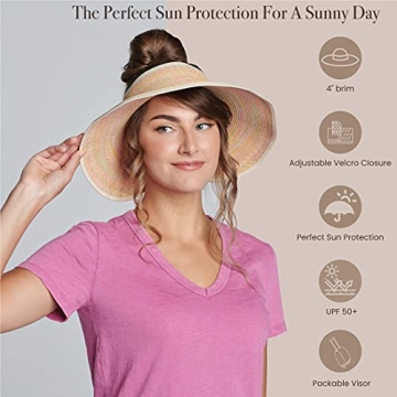 UPF 50 Adjustable Ultrabraid Visor by San Diego Hat Co