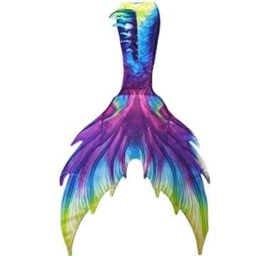 Angel Closet Fabulous Mermaid Costume for Adult Women Men Swimmable Swimwear No Flipper Beach