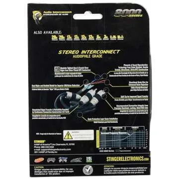 Stinger SI823 3-Foot 2-Channel 8000 Series Audiophile Grade RCA Interconnect Cable