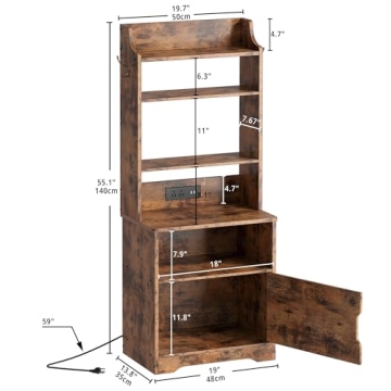 LIKIMIO Stylish Nightstand with USB and Power Outlets