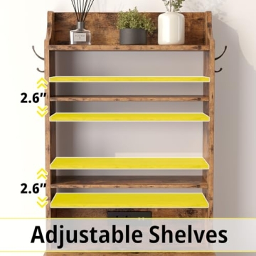 LIKIMIO Stylish Nightstand with USB and Power Outlets