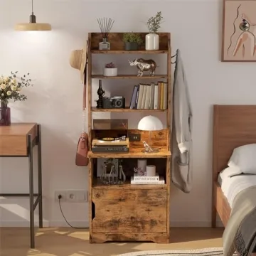 LIKIMIO Stylish Nightstand with USB and Power Outlets