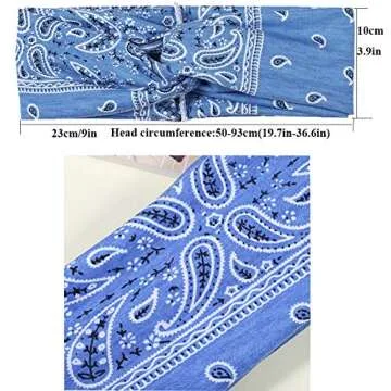 Boho 6Pcs Floral Print Headbands for Women & Girls
