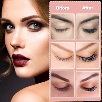 adceftp 6 Pcs Self Adhesive Eyelashes, Reusable Self Adhesive Eyelashes, Reusable Adhesive Eyelashes...