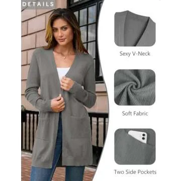 BB&KK Women's Lightweight Long Sleeve Cardigan Sweater