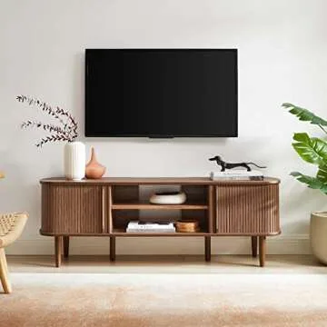 Modway Contour Mid-Century Modern Media TV Stand Walnut