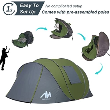 AYAMAYA 6-Person Waterproof Instant Pop-Up Camping Tent