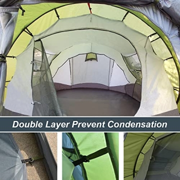 AYAMAYA 6-Person Waterproof Instant Pop-Up Camping Tent