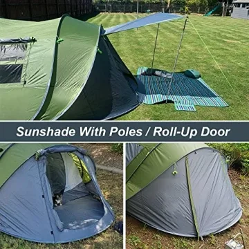 AYAMAYA 6-Person Waterproof Instant Pop-Up Camping Tent