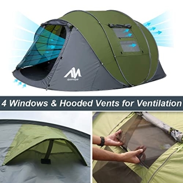 AYAMAYA 6-Person Waterproof Instant Pop-Up Camping Tent