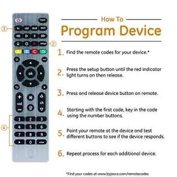 GE Universal Remote Control for TV and Streaming Devices