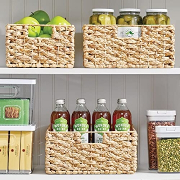 mDesign Stylish Woven Kitchen Basket for Home Organization