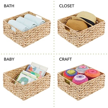 mDesign Stylish Woven Kitchen Basket for Home Organization