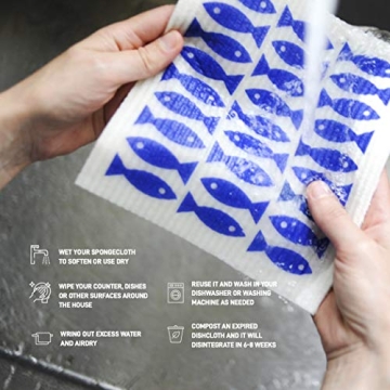 Nordhus Design Swedish Dishcloths - Eco-Friendly Cleaning Solution