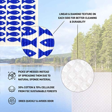 Nordhus Design Swedish Dishcloths - Eco-Friendly Cleaning Solution
