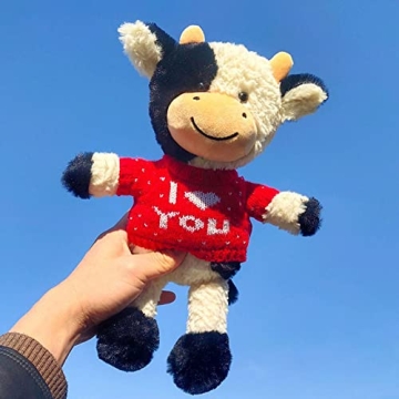HWD 13-Inch Soft Cow Plush Doll for Gifting and Decor