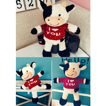 HWD 13-Inch Soft Cow Plush Doll for Gifting and Decor