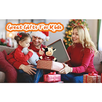 HWD 13-Inch Soft Cow Plush Doll for Gifting and Decor