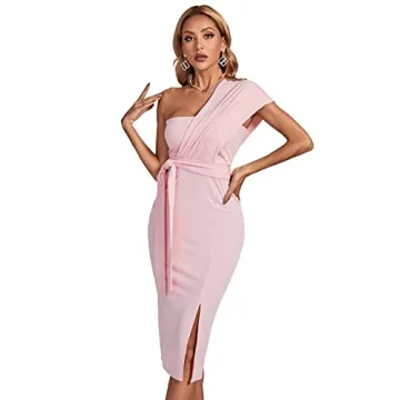 LYANER Women's One Shoulder Mini Dress - Elegant & Chic