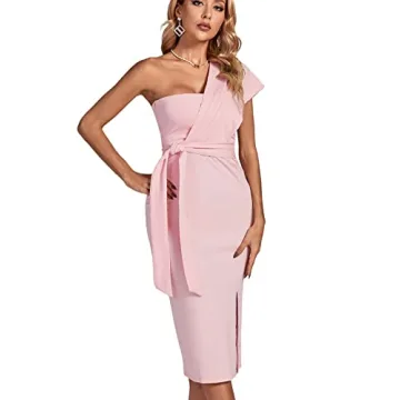 LYANER Women's One Shoulder Mini Dress - Elegant & Chic