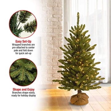 Kensington Pre-lit Artificial Christmas Tree - 4ft