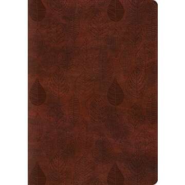 ESV Single Column Journaling Bible, Large Print (TruTone, Chestnut, Leaves Design)