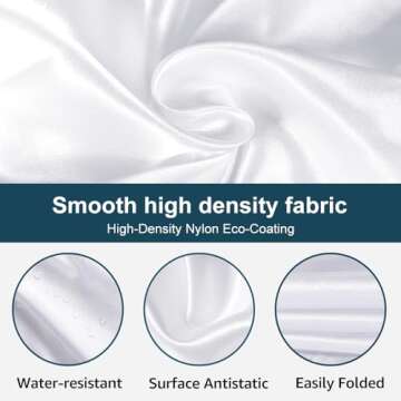 VUELANE Beard Bib Beard Apron, Beard Bib Hair Catcher for Men Shaving, Non-Stick Beard Bib Apron for Men with Strong Suction Cups, Gifts for Men Husband, Grooming Kit for Men - White