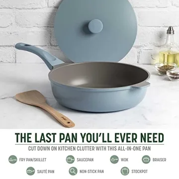 Goodful All-in-One Pan, Versatile Nonstick Cookware, 4.4Qt