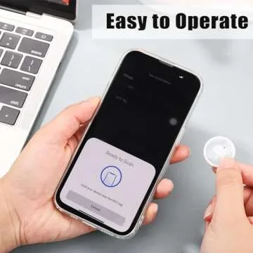 60Pcs NFC Tags Adhesive NFC Stickers Chip Rewritable Ntag 215 NFC Tags 504 Bytes Compatible with TagMo and Amiibo and NFC Enabled Mobile Phones Devices