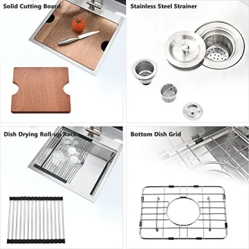 18 Inch Bar Sink Drop-In Workstation VASOYO Elegant Design